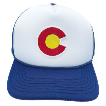 Buy navy-blue-white Kids' Colorado Trucker Hat - Snapback Youth Hat