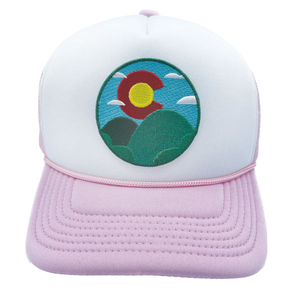 Kids' Colorado Trucker Hat - Sunrise & Hills Snapback Youth Hat