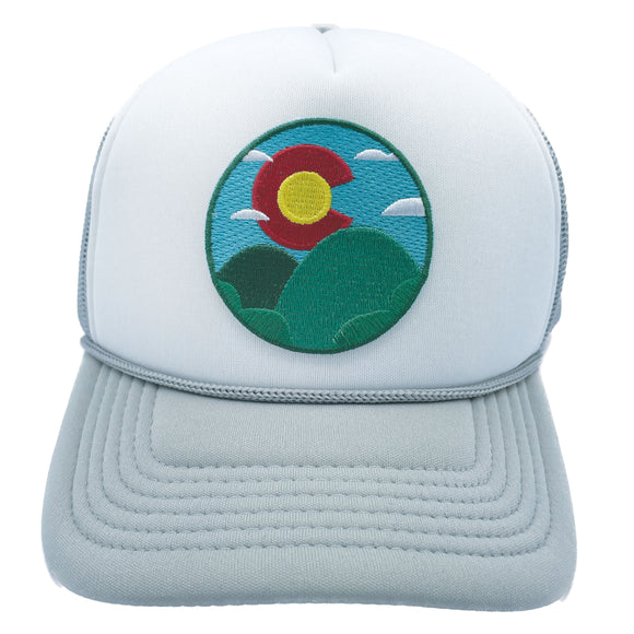 Kids' Colorado Trucker Hat - Sunrise & Hills Snapback Youth Hat