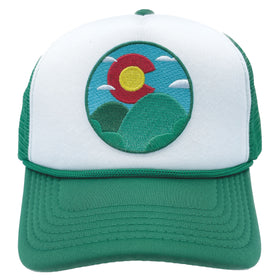 Kids' Colorado Trucker Hat - Sunrise & Hills Snapback Youth Hat