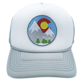 Kids' Colorado Trucker Hat - Snowy Mountain Snapback Youth Hat - 0