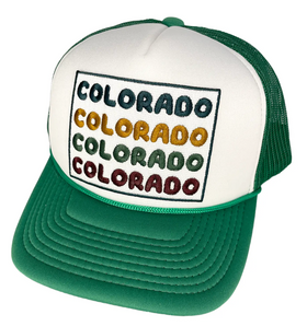 Colorado Trucker Hat - Retro 4 Colorado Snapback Hat /Adult Hat