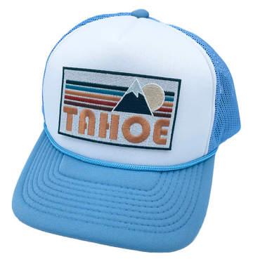 Lake Tahoe, California Trucker Hat - Retro Mountain Snapback Lake Tahoe Hat - 0