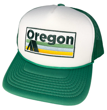 Oregon Trucker Hat - Retro Camping Snapback Hat