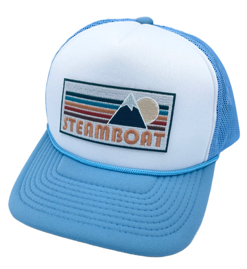 Steamboat, Colorado Trucker Hat - Retro Mountain Snapback Hat