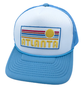 Atlanta, Georgia Trucker Hat - Retro Sun Snapback Atlanta Hat /Adult Hat