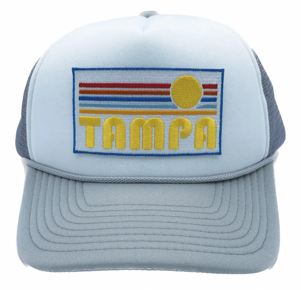 Tampa, Florida Trucker Hat - Retro Sun Snapback Tampa Hat / Adult Hat