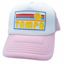 Tampa, Florida Trucker Hat - Retro Sun Snapback Tampa Hat-3