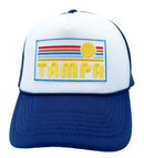 Tampa, Florida Trucker Hat - Retro Sun Snapback Tampa Hat-1