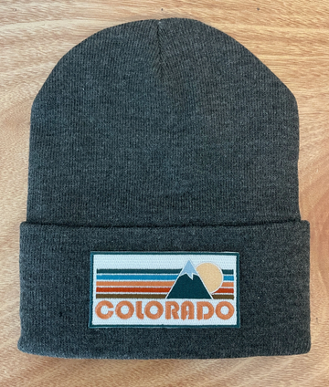 Colorado Beanie - Adult Retro Mountain Colorado Knit Hat