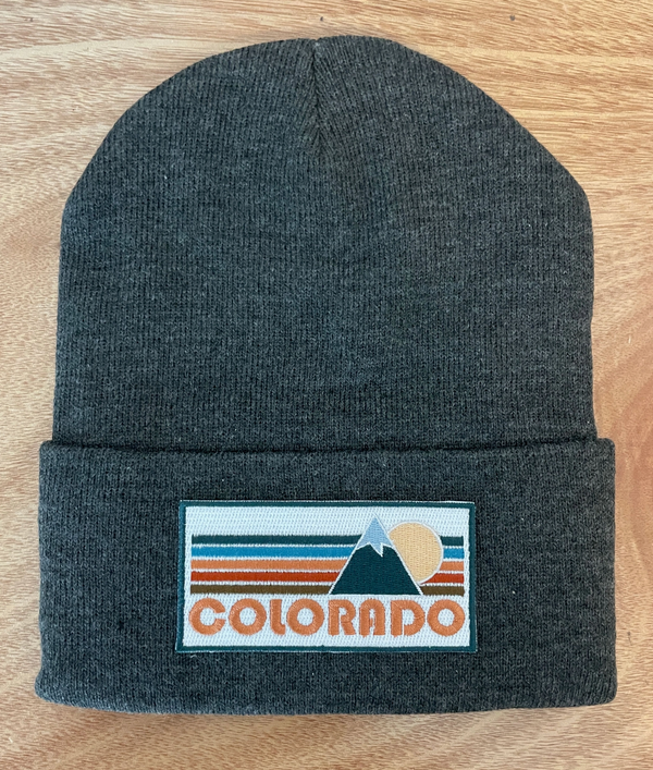 Colorado Beanie - Adult Retro Mountain Colorado Knit Hat