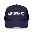 Kids Midwest Trucker Hat Foam - Youth Snapback Cap on white background