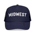 Kids Midwest Trucker Hat Foam - Youth Snapback Cap on white background