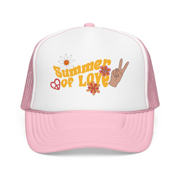 Kids Summer of Love Trucker Hat Boho - Youth Snapback Cap