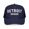Kids Detroit, Michigan Trucker Hat - Youth Snapback Cap on white background
