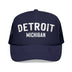 Kids Detroit, Michigan Trucker Hat - Youth Snapback Cap on white background