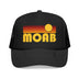 Kids Moab, Utah Retro Sunset Trucker Hat - Youth Snapback on white background