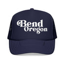 Kids Bend, Oregon Trucker Hat Foam - Youth Snapback Cap on white background