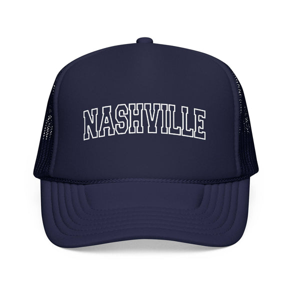 Kids Nashville, Tennessee Trucker Hat Vintage College Foam M on white background