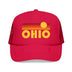 Kids Ohio Retro Sunset Trucker Hat - Youth Snapback Cap