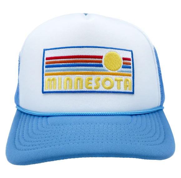 Minnesota Trucker Hat - Retro Sun Snapback Minnesota Hat