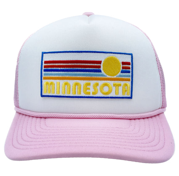 Minnesota Trucker Hat - Retro Sun Snapback Minnesota Hat