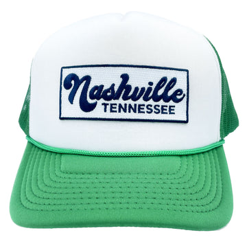 Buy green Nashville, Tennessee Trucker Hat - Retro Snapback Nashville Hat