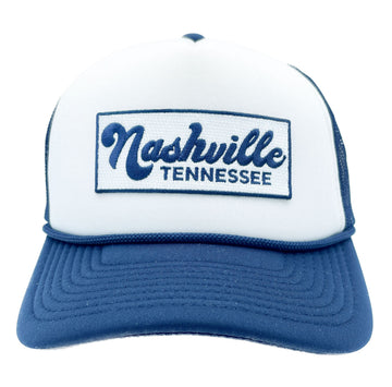 Buy navy-blue Nashville, Tennessee Trucker Hat - Retro Snapback Nashville Hat