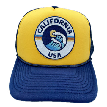 California Trucker Hat - Retro Sun Snapback California Hat - 0