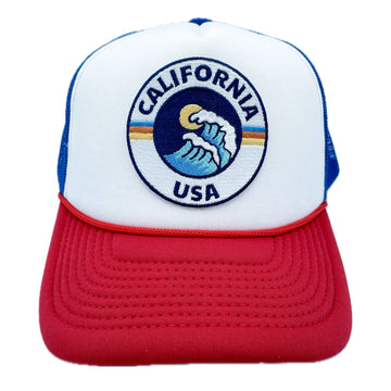 California Trucker Hat - Retro Sun Snapback California Hat