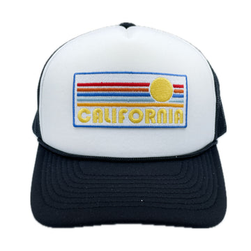 California Trucker Hat - Retro Sun Snapback California Hat - 0