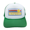 California Trucker Hat - Retro Sun Snapback California Hat