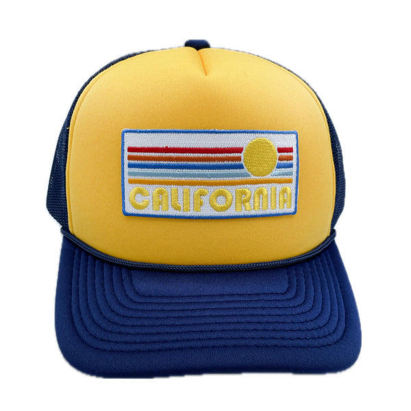 California Trucker Hat - Retro Sun Snapback California Hat