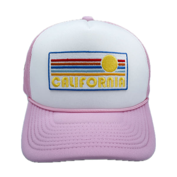 California Trucker Hat - Retro Sun Snapback California Hat