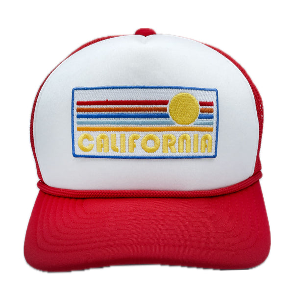 California Trucker Hat - Retro Sun Snapback California Hat