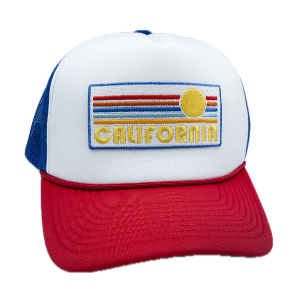 California Trucker Hat - Retro Sun Snapback California Hat