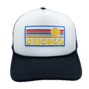 Chicago Trucker Hat - Retro Sun Snapback Chicago, Illinois Hat-3