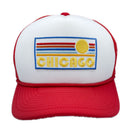Chicago Trucker Hat - Retro Sun Snapback Chicago, Illinois Hat-9
