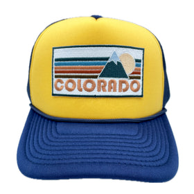 Colorado Trucker Hat - Retro Mountain Colorado Snapback Hat - 0