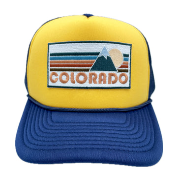 Colorado Trucker Hat - Retro Mountain Colorado Snapback Hat - 0