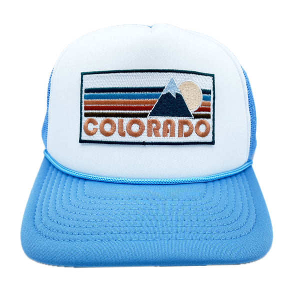 Colorado Trucker Hat - Retro Mountain Colorado Snapback Hat