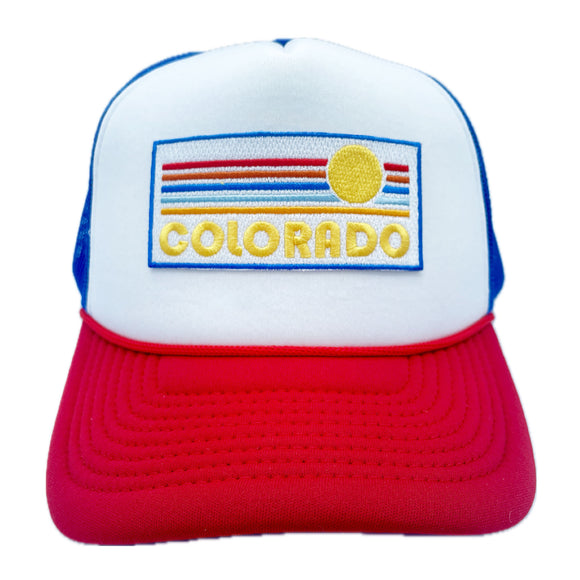 Colorado Trucker Hat - Retro Sun Snapback Colorado Hat