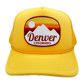 Denver, Colorado Trucker Hat - Retro Mountain Snapback Denver Hat - 0