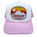 Denver, Colorado Trucker Hat - Retro Mountain Snapback Denver Hat-3
