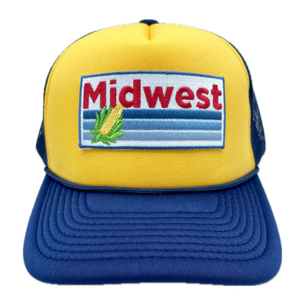 Midwest Trucker Hat - Retro Corn Midwest Snapback Hat /Adult Hat