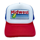 Midwest Trucker Hat - Retro Corn Midwest Snapback Hat-1