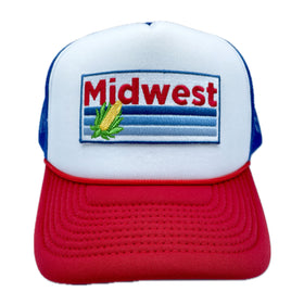 Midwest Trucker Hat - Retro Corn Midwest Snapback Hat /Adult Hat