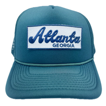 Buy forest-green Atlanta, Georgia Trucker Hat - Retro Snapback Atlanta Hat