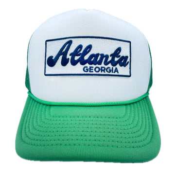 Buy green Atlanta, Georgia Trucker Hat - Retro Snapback Atlanta Hat
