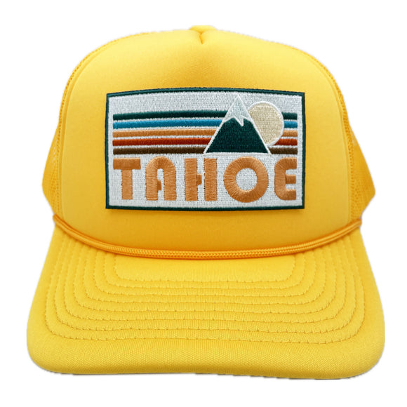 Lake Tahoe, California Trucker Hat - Retro Mountain Snapback Lake Tahoe Hat